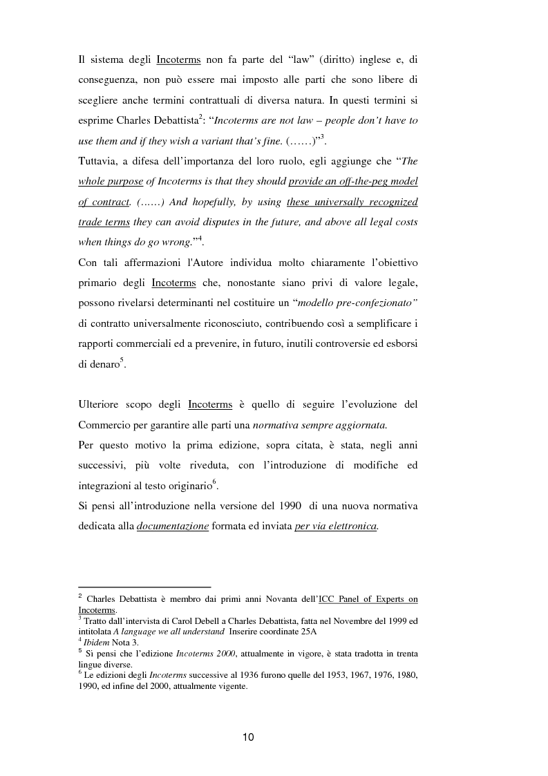 Anteprima della tesi: La vendita a condizione C.I.F. nella giurisprudenza di Common Law, Pagina 14