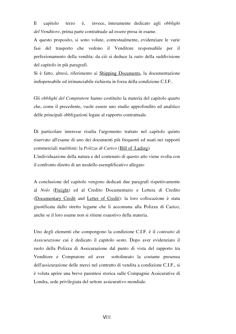 Anteprima della tesi: La vendita a condizione C.I.F. nella giurisprudenza di Common Law, Pagina 3