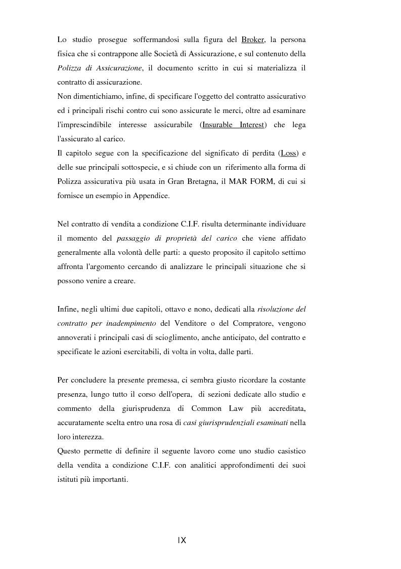 Anteprima della tesi: La vendita a condizione C.I.F. nella giurisprudenza di Common Law, Pagina 4
