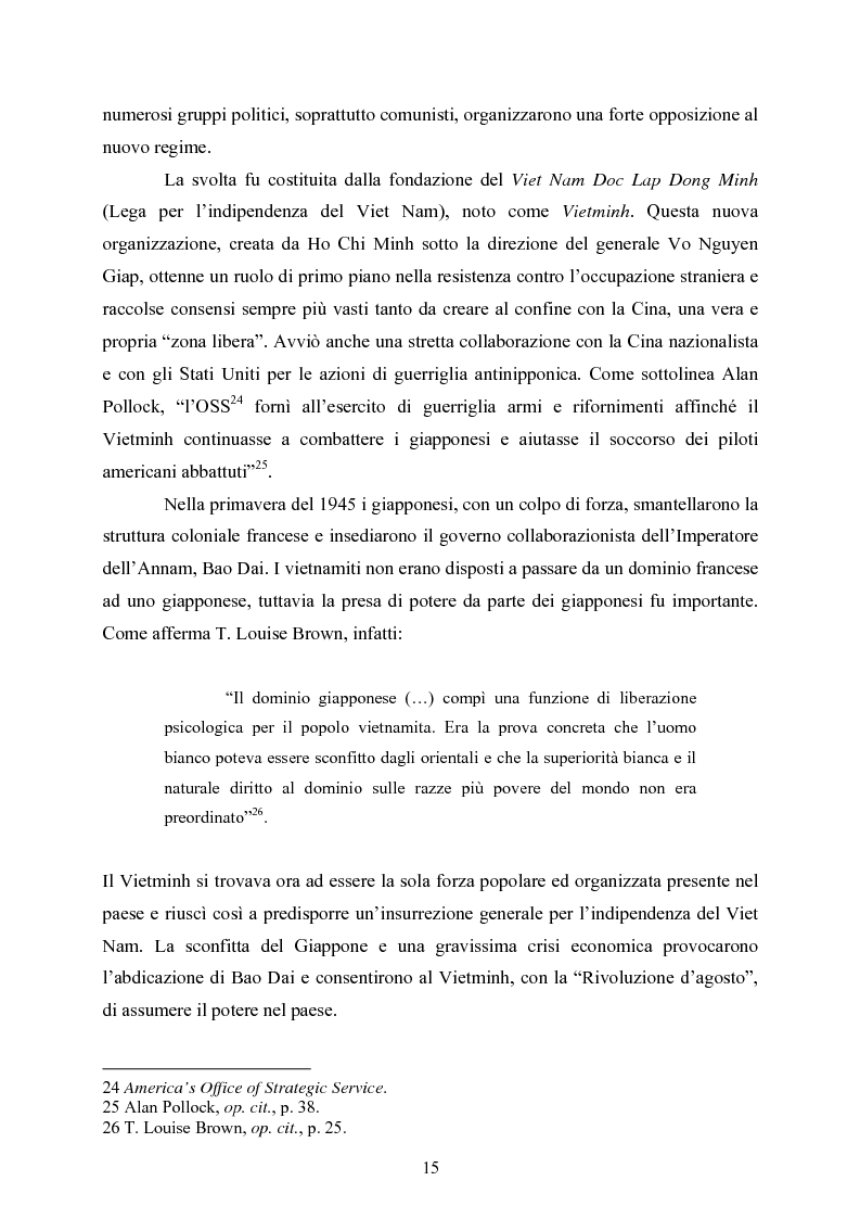 Anteprima della tesi: VIET NAM: Una pace difficile - Dalla ''vietnamizzazione'' del conflitto all'invasione della Cambogia, Pagina 15