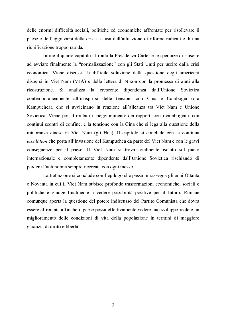Anteprima della tesi: VIET NAM: Una pace difficile - Dalla ''vietnamizzazione'' del conflitto all'invasione della Cambogia, Pagina 3