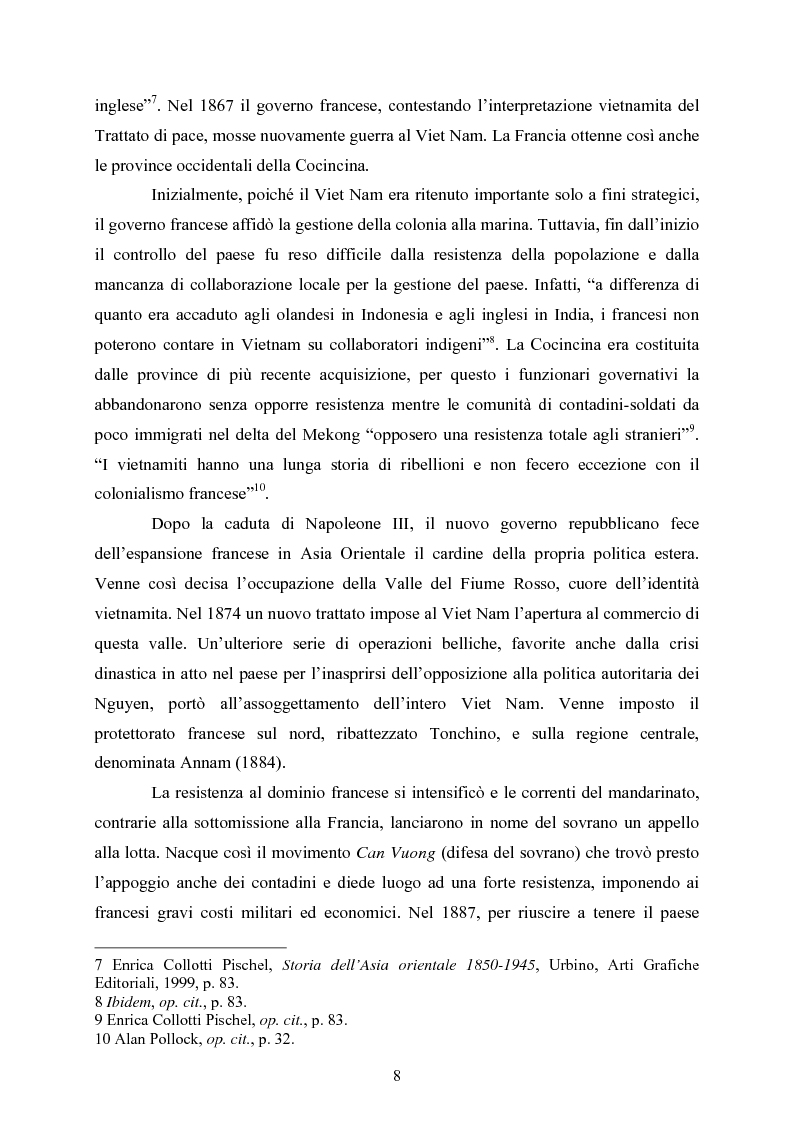 Anteprima della tesi: VIET NAM: Una pace difficile - Dalla ''vietnamizzazione'' del conflitto all'invasione della Cambogia, Pagina 8