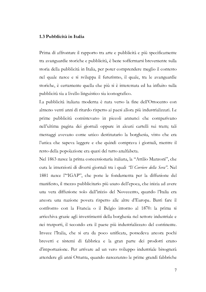 Anteprima della tesi: La pubblicità e le avanguardie, Pagina 7