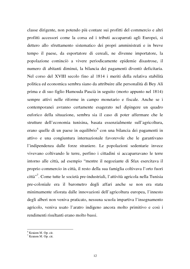 Anteprima della tesi: Gli investimenti stranieri nel Nord Africa in orospettiva storica: il caso della Tunisia, Pagina 12