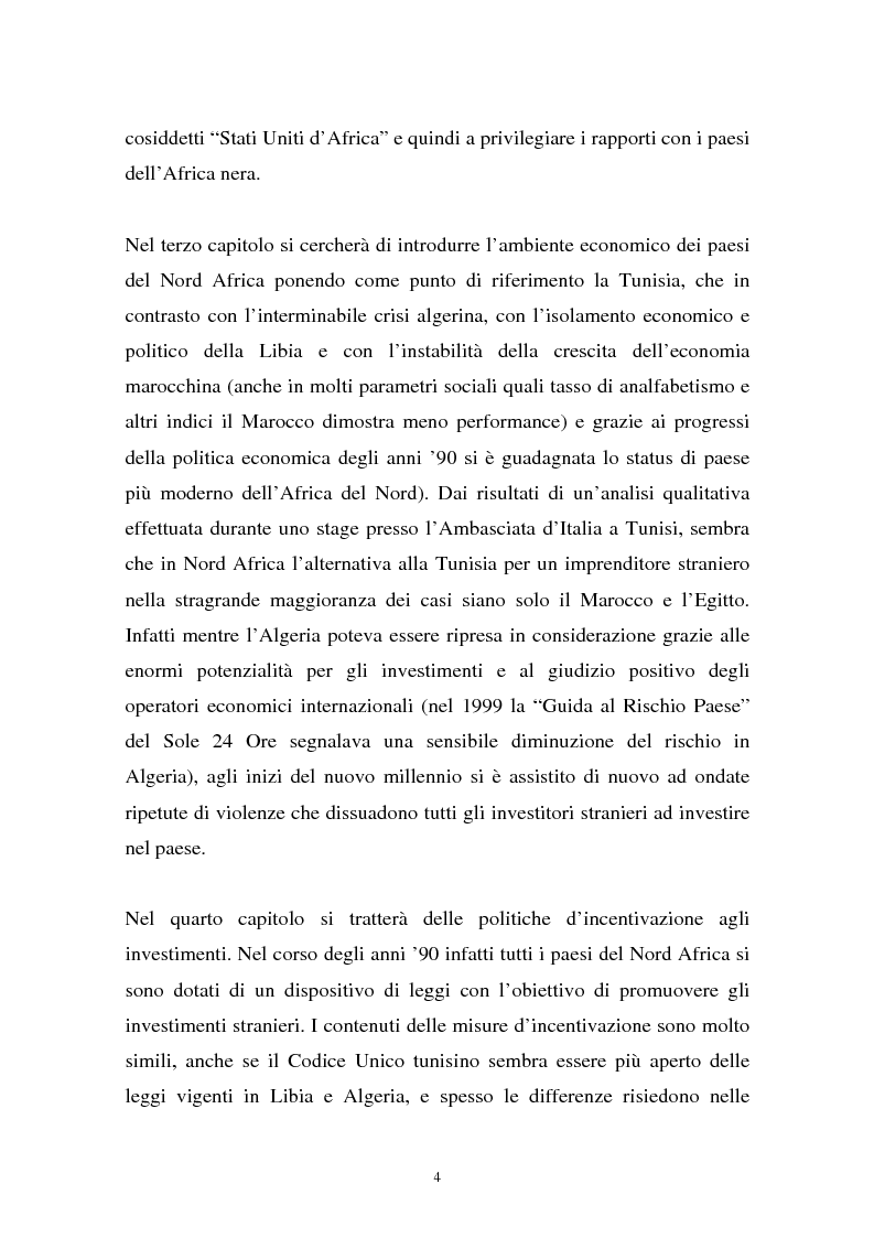 Anteprima della tesi: Gli investimenti stranieri nel Nord Africa in orospettiva storica: il caso della Tunisia, Pagina 4