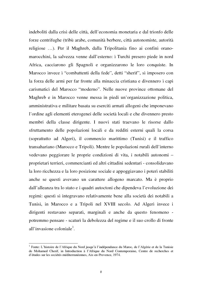 Anteprima della tesi: Gli investimenti stranieri nel Nord Africa in orospettiva storica: il caso della Tunisia, Pagina 8