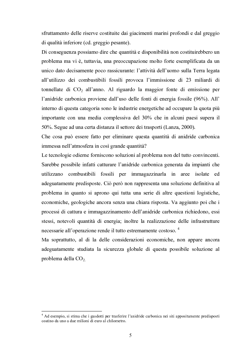 Anteprima della tesi: Le fonti energetiche rinnovabili. Valutazioni economiche, politiche ed ambientali., Pagina 10