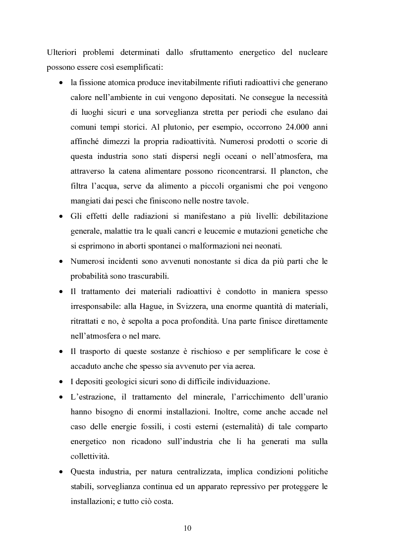 Anteprima della tesi: Le fonti energetiche rinnovabili. Valutazioni economiche, politiche ed ambientali., Pagina 15