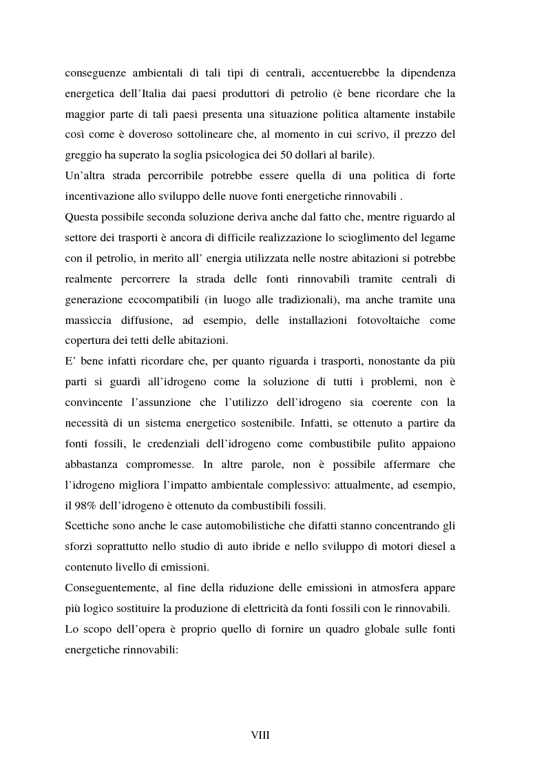 Anteprima della tesi: Le fonti energetiche rinnovabili. Valutazioni economiche, politiche ed ambientali., Pagina 3
