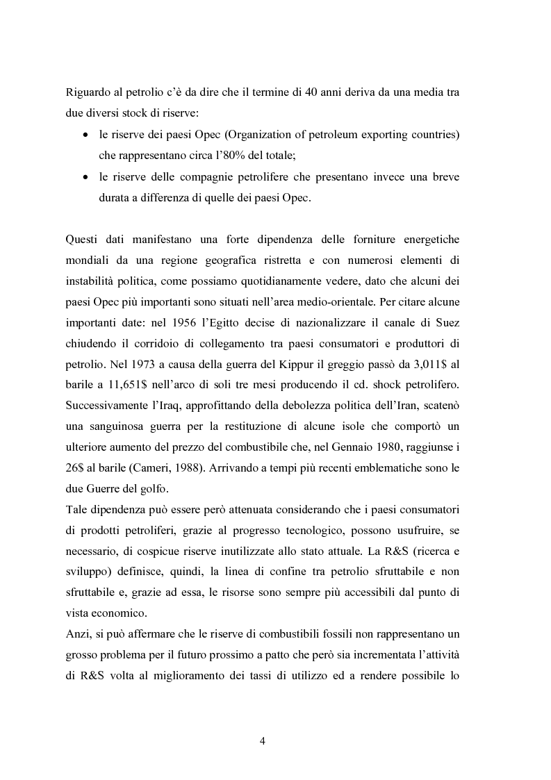 Anteprima della tesi: Le fonti energetiche rinnovabili. Valutazioni economiche, politiche ed ambientali., Pagina 9