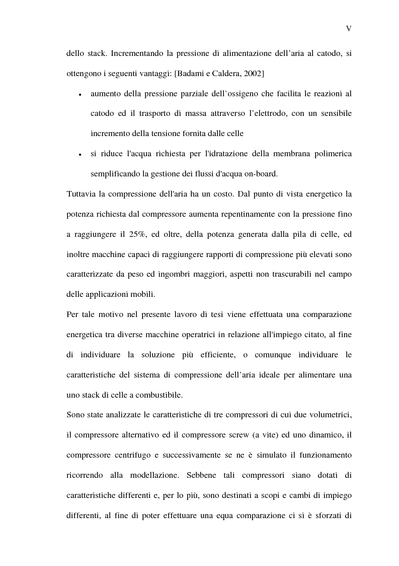 Anteprima della tesi: Analisi energetica del sistema di compressione dell'aria di una cella a combustibile PEM per la trazione terrestre, Pagina 5