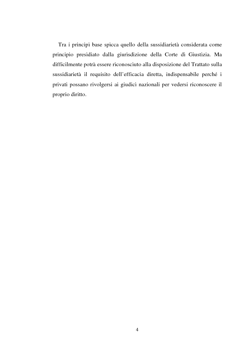 Anteprima della tesi: Il principio di sussidiarietà nel diritto comunitario, Pagina 4