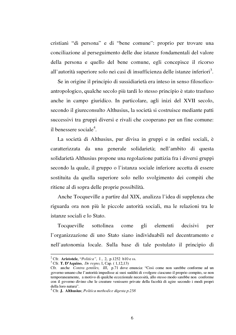 Anteprima della tesi: Il principio di sussidiarietà nel diritto comunitario, Pagina 6