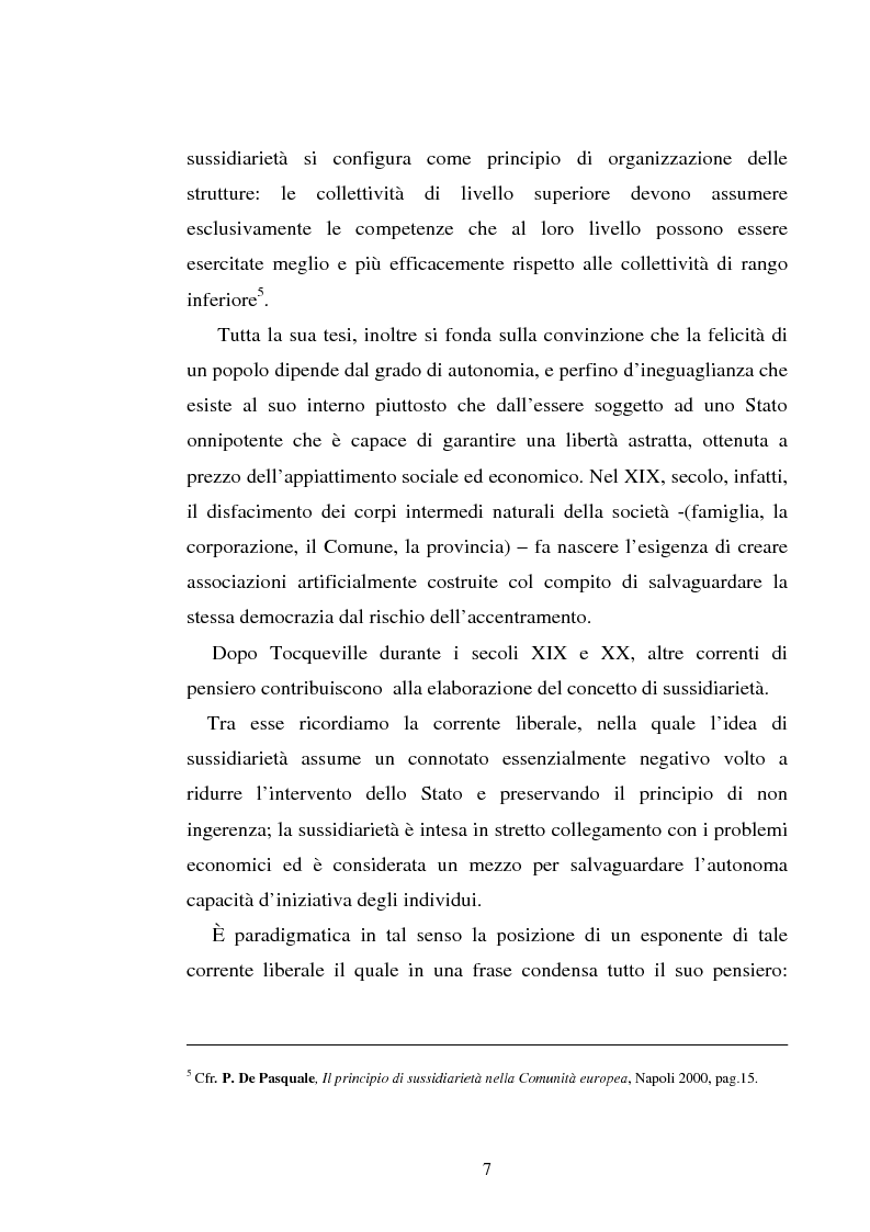 Anteprima della tesi: Il principio di sussidiarietà nel diritto comunitario, Pagina 7