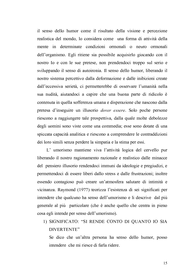Anteprima della tesi: Ridere per far bene a se stessi o per far ridere gli altri? L'umorismo nella clownterapia, Pagina 11
