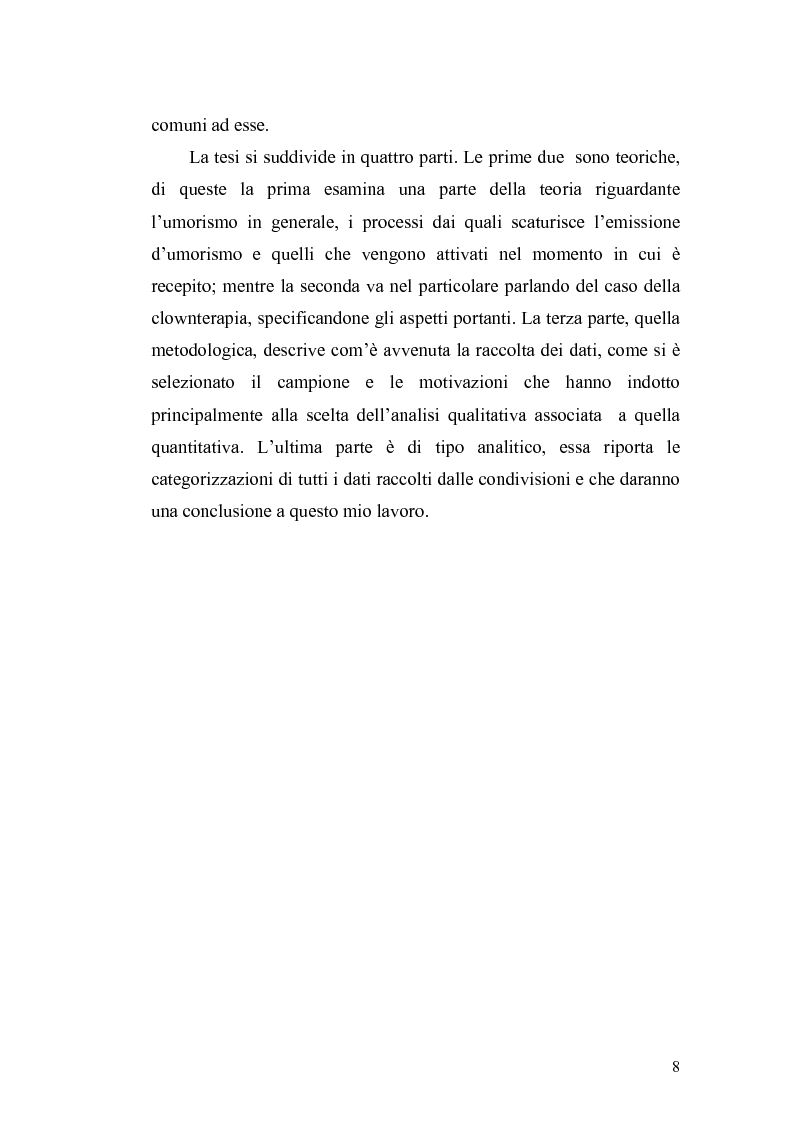 Anteprima della tesi: Ridere per far bene a se stessi o per far ridere gli altri? L'umorismo nella clownterapia, Pagina 4