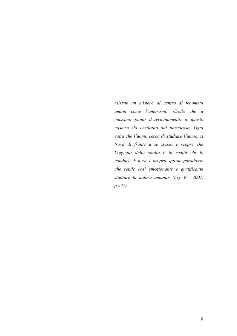 Anteprima della tesi: Ridere per far bene a se stessi o per far ridere gli altri? L'umorismo nella clownterapia, Pagina 5