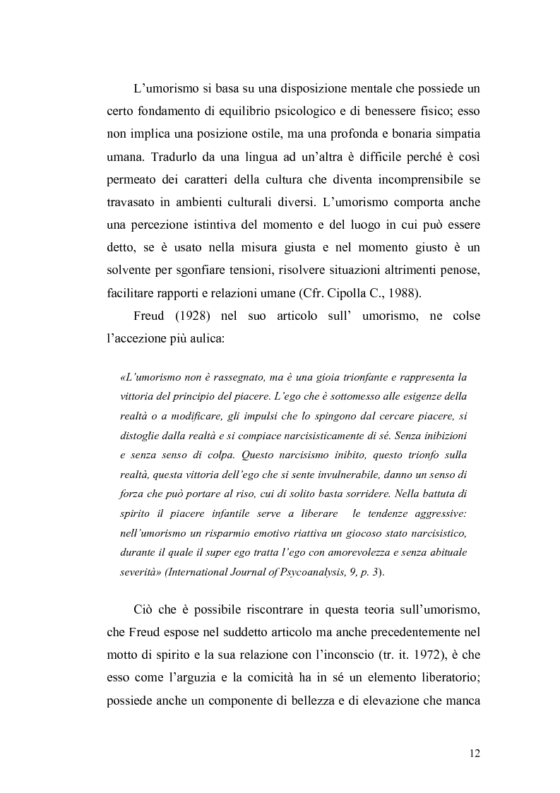 Anteprima della tesi: Ridere per far bene a se stessi o per far ridere gli altri? L'umorismo nella clownterapia, Pagina 8