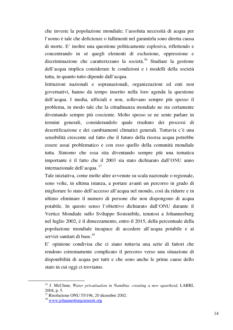 Anteprima della tesi: Riforme e conomiche e servizi sociali nel sudafrica post-apartheid: l'accesso all'acqua, Pagina 12