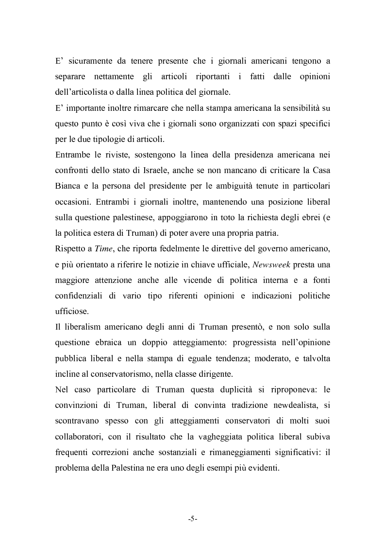 Anteprima della tesi: ''God bless Israel''. La formazione dello Stato d’Israele vista attraverso le pagine di Newsweek e Time Magazine (1945 - 1949), Pagina 3