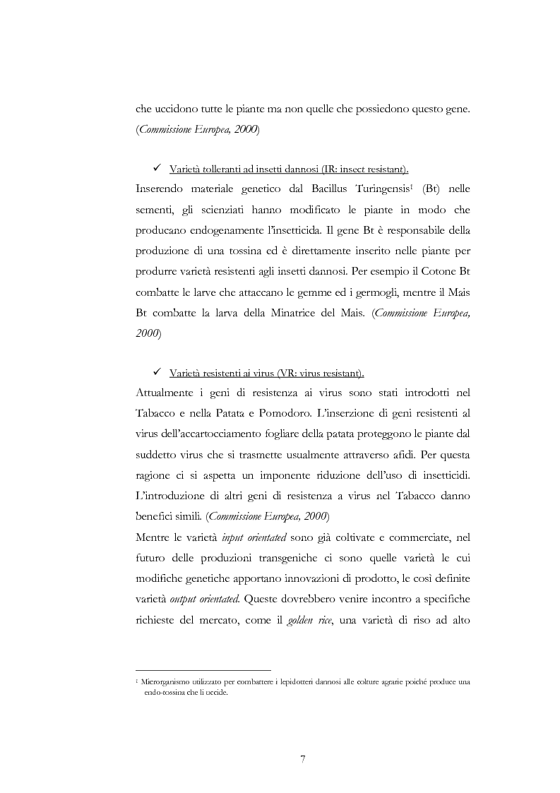 Anteprima della tesi: Atteggiamento dei consumatori verso gli alimenti geneticamente modificati: applicazione del choice modelling nella città di Bari, Pagina 7