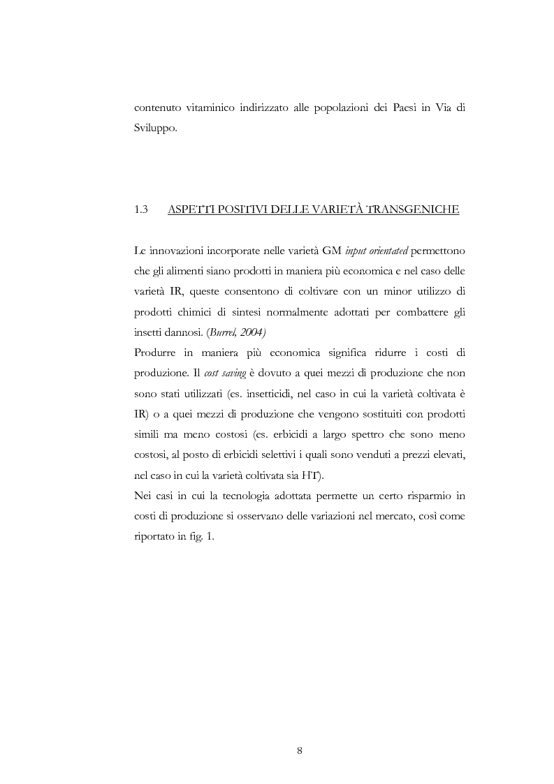 Anteprima della tesi: Atteggiamento dei consumatori verso gli alimenti geneticamente modificati: applicazione del choice modelling nella città di Bari, Pagina 8