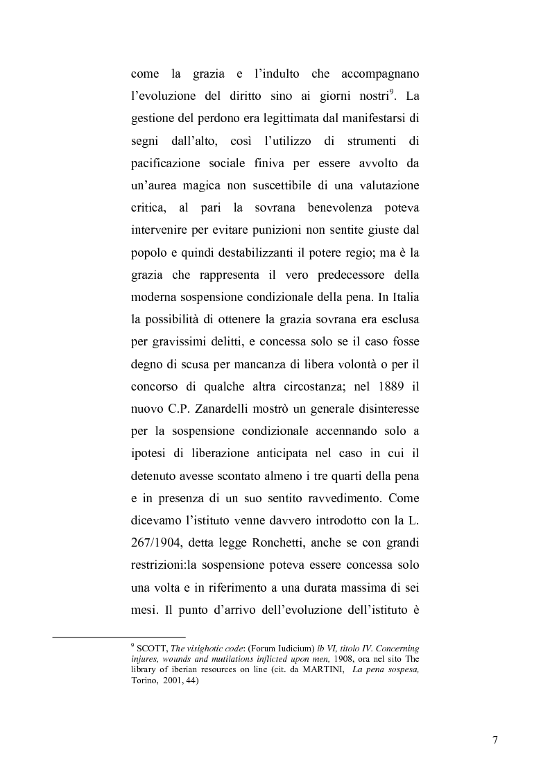 Anteprima della tesi: La sospensione condizionale della pena, Pagina 3