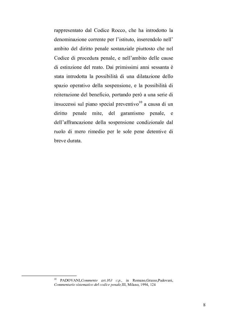 Anteprima della tesi: La sospensione condizionale della pena, Pagina 4