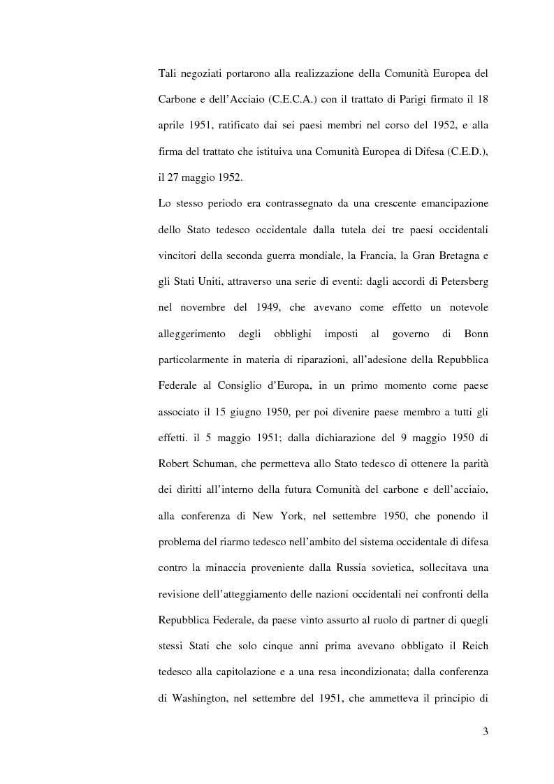 Anteprima della tesi: La diplomazia francese e la questione tedesca dalla nascita della Repubblica Federale agli accordi di Bonn e di Parigi 1949-1952, Pagina 2