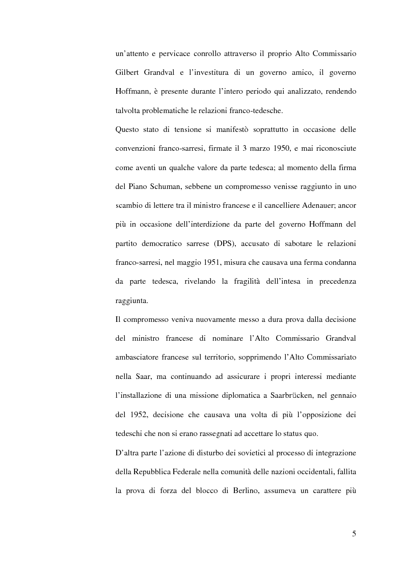 Anteprima della tesi: La diplomazia francese e la questione tedesca dalla nascita della Repubblica Federale agli accordi di Bonn e di Parigi 1949-1952, Pagina 4