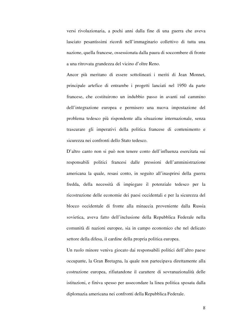Anteprima della tesi: La diplomazia francese e la questione tedesca dalla nascita della Repubblica Federale agli accordi di Bonn e di Parigi 1949-1952, Pagina 7