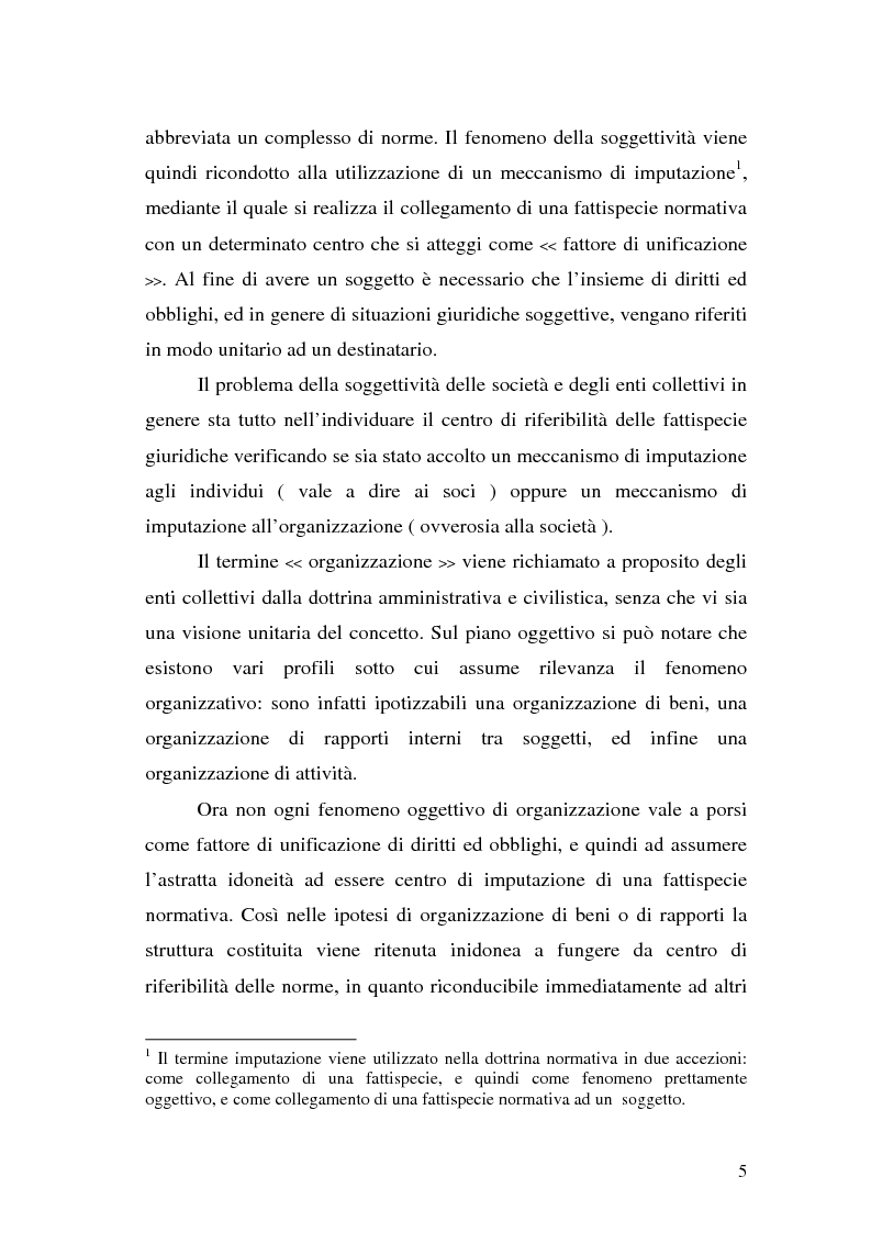 Anteprima della tesi: Il principio di trasparenza per le società di capitali ora introdotto alla luce del confronto con quello relativo alle società di persone, Pagina 5