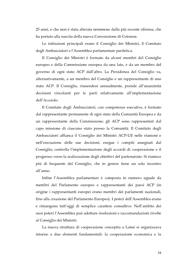 Anteprima della tesi: L'evoluzione della cooperazione giuridica UE-ACP da Lomé a Cotonou, Pagina 12
