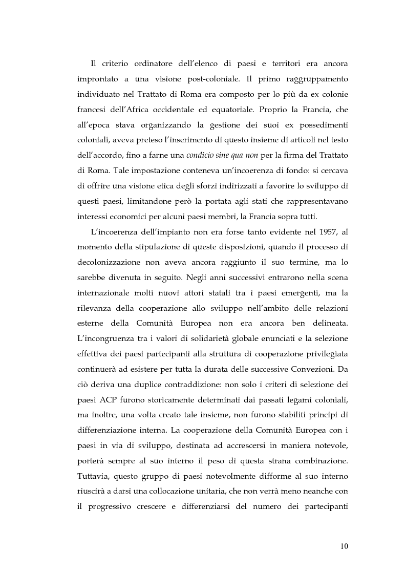 Anteprima della tesi: L'evoluzione della cooperazione giuridica UE-ACP da Lomé a Cotonou, Pagina 6