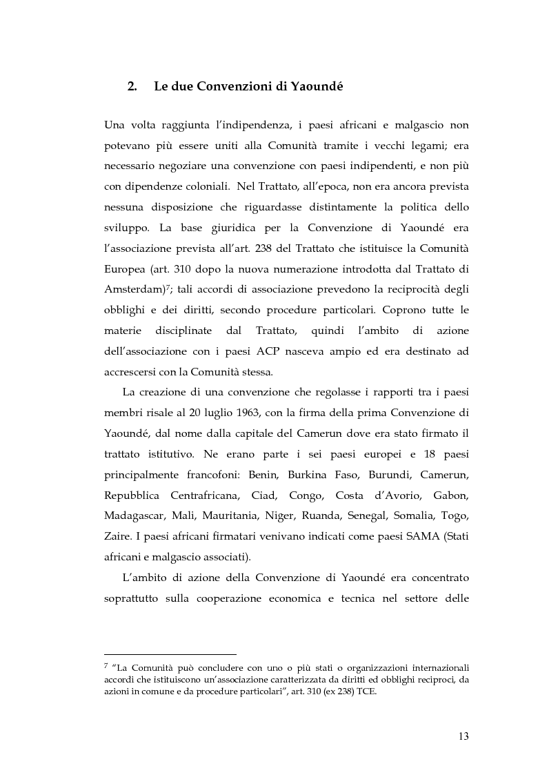Anteprima della tesi: L'evoluzione della cooperazione giuridica UE-ACP da Lomé a Cotonou, Pagina 9