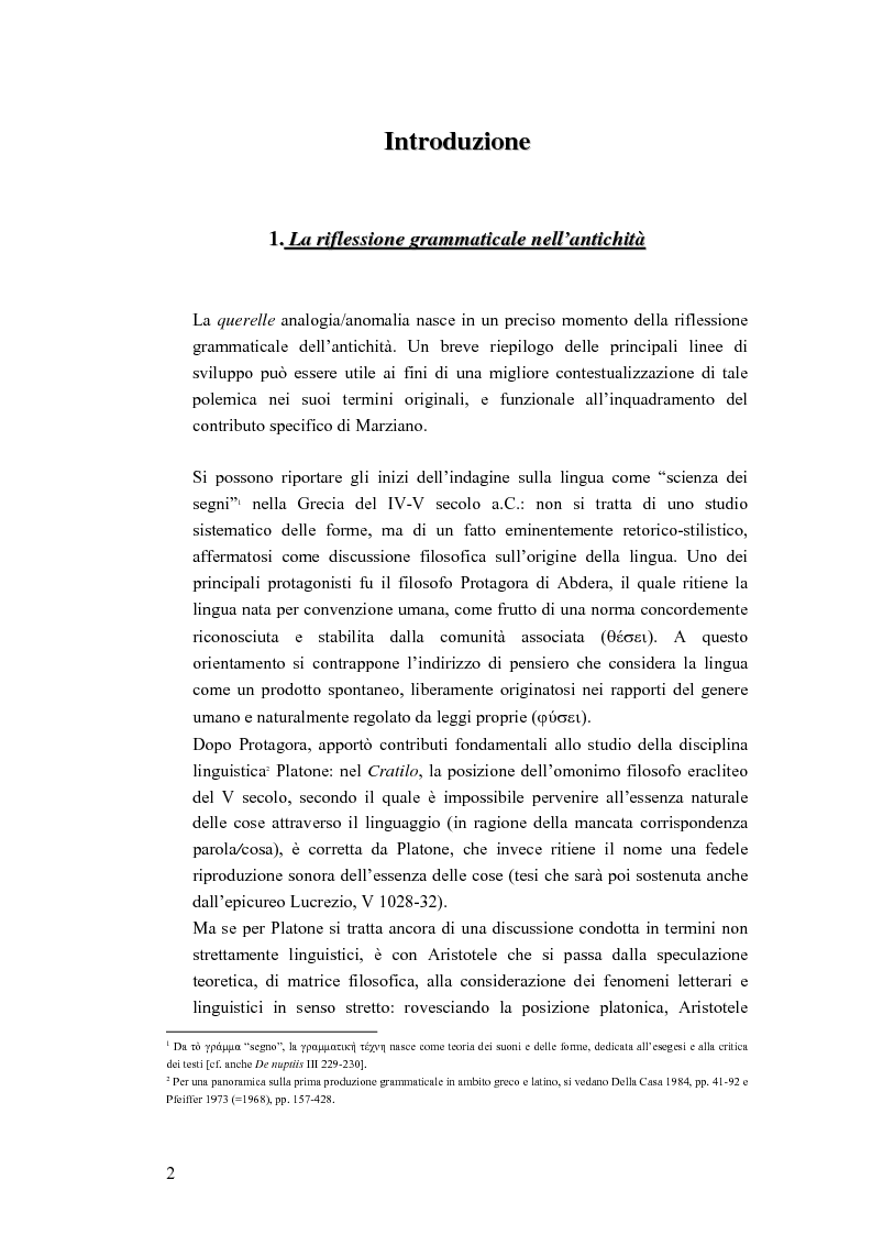 Anteprima della tesi: Analogia e anomalia in Marziano Capella, Pagina 2