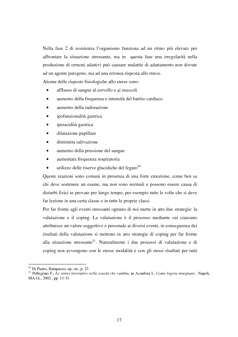 Anteprima della tesi: Mal di scuola: la sindrome del burn out negli insegnanti di scuola media, Pagina 12