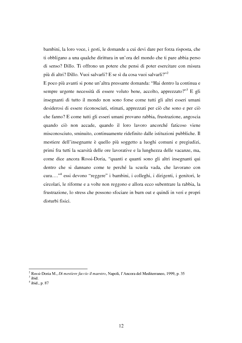 Anteprima della tesi: Mal di scuola: la sindrome del burn out negli insegnanti di scuola media, Pagina 7