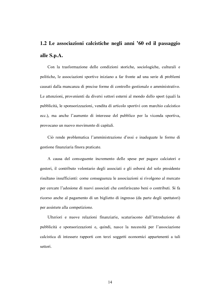 Anteprima della tesi: La crisi delle aziende calcistiche. Il caso S.S.Lazio, Pagina 11