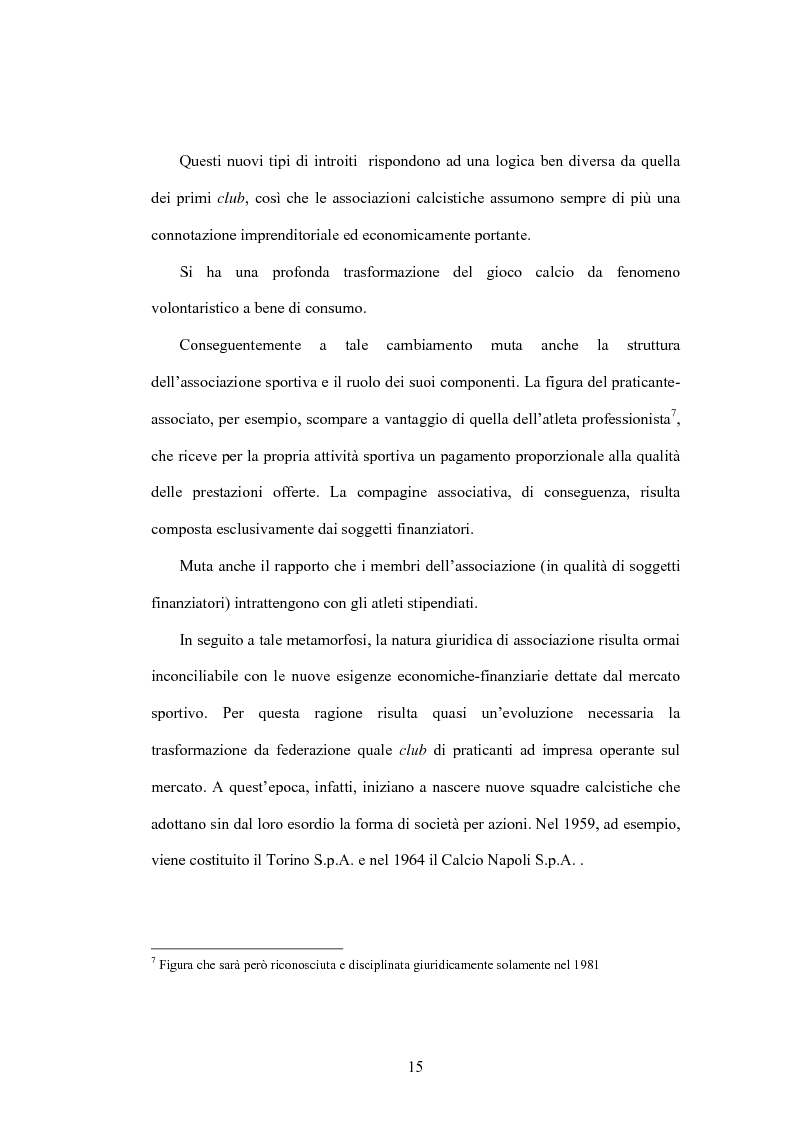 Anteprima della tesi: La crisi delle aziende calcistiche. Il caso S.S.Lazio, Pagina 12