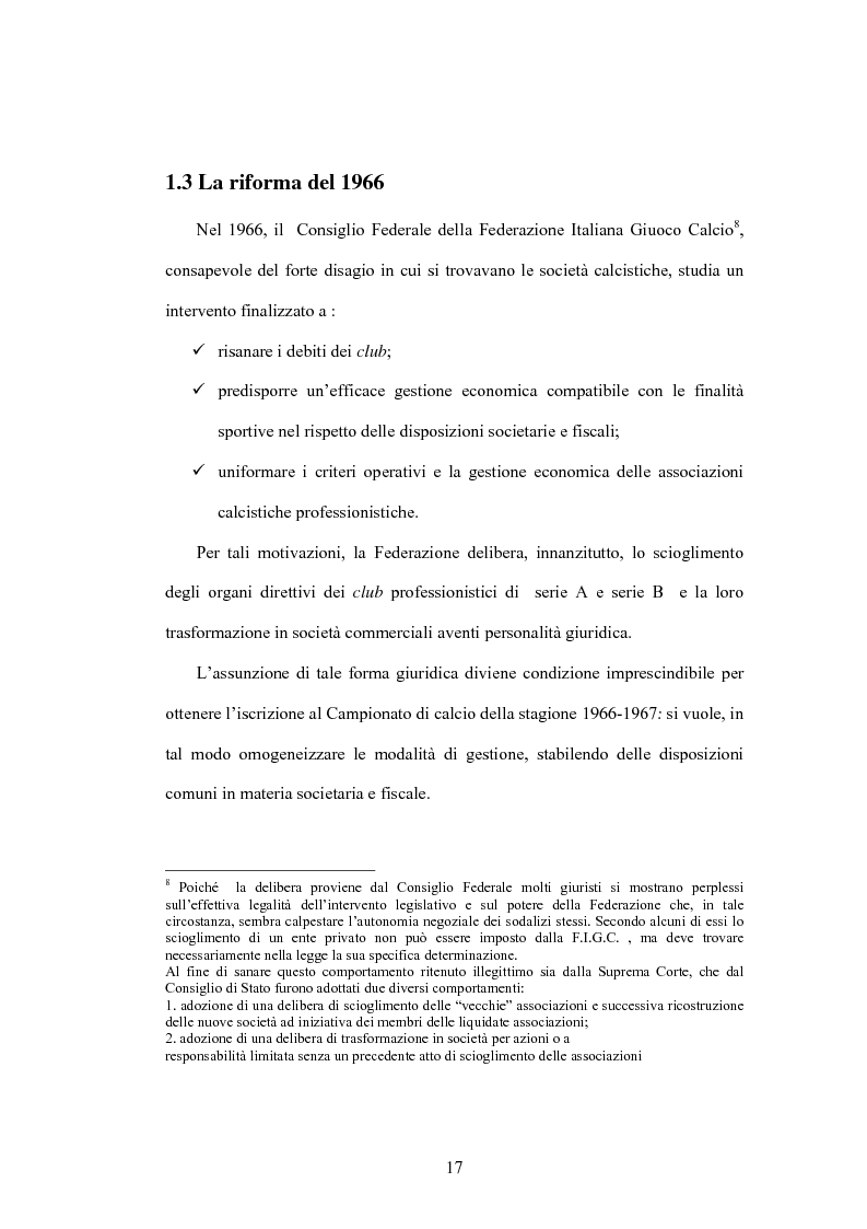Anteprima della tesi: La crisi delle aziende calcistiche. Il caso S.S.Lazio, Pagina 14