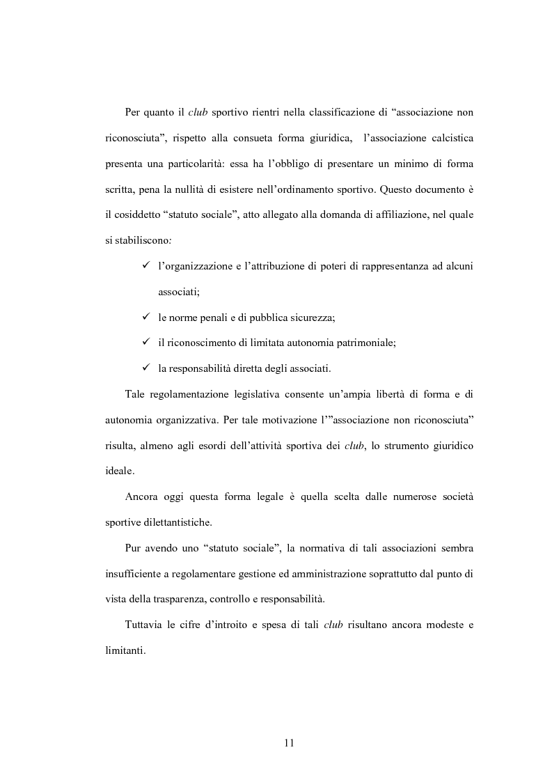 Anteprima della tesi: La crisi delle aziende calcistiche. Il caso S.S.Lazio, Pagina 8