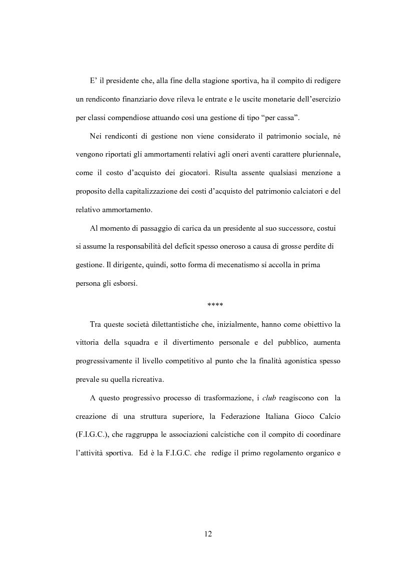 Anteprima della tesi: La crisi delle aziende calcistiche. Il caso S.S.Lazio, Pagina 9
