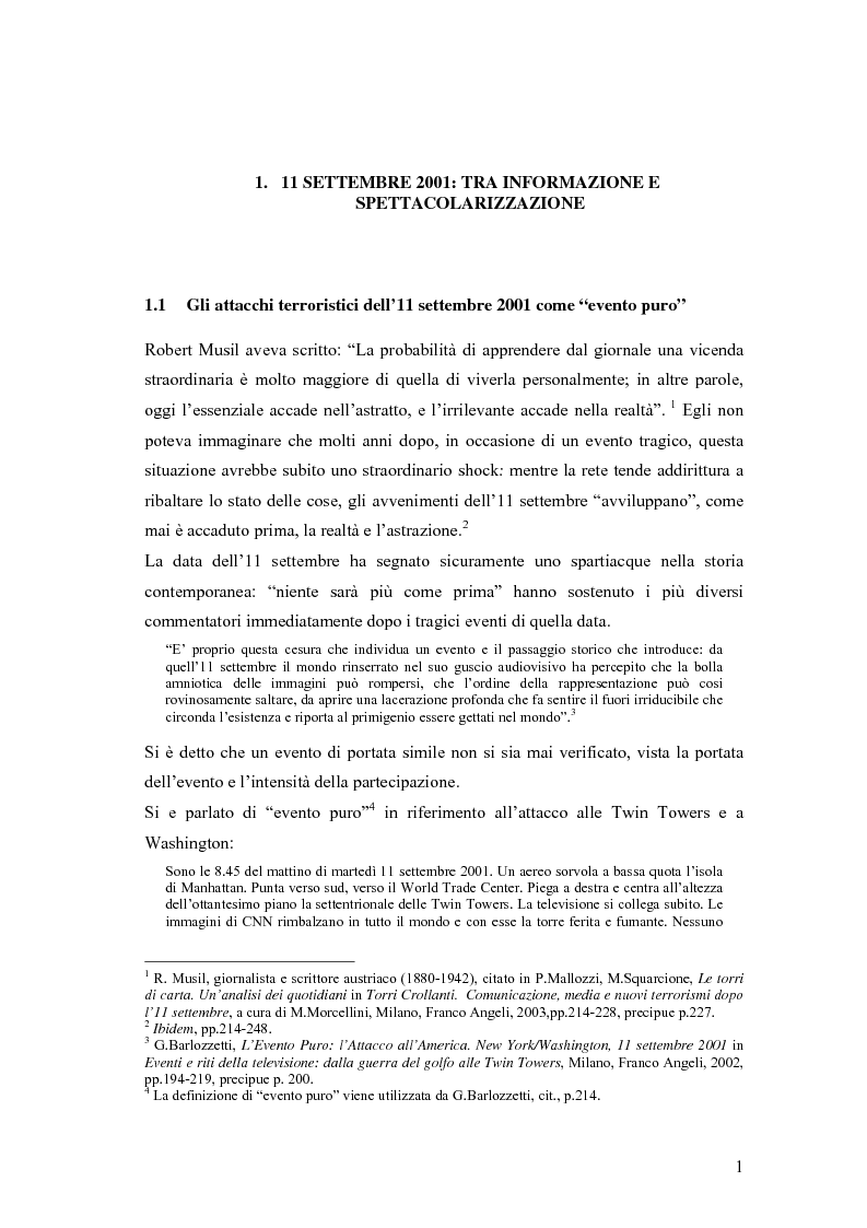 Anteprima della tesi: Il dibattito sull'informazione nella stampa internazionale dopo l'11 settembre 2001, Pagina 4