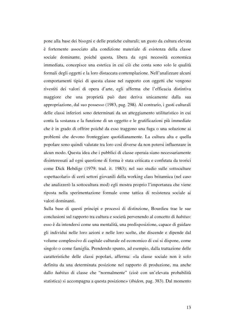 Estratto dalla tesi: Stile di vita, musica e sottoculture giovanili: il caso dei mod.