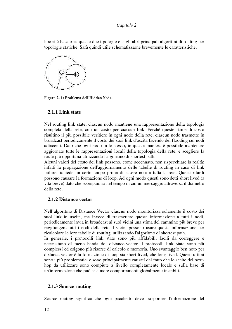 Anteprima della tesi: Protocolli di Routing per reti Ad Hoc e pervasive computing: un'applicazione all'Health Care, Pagina 11