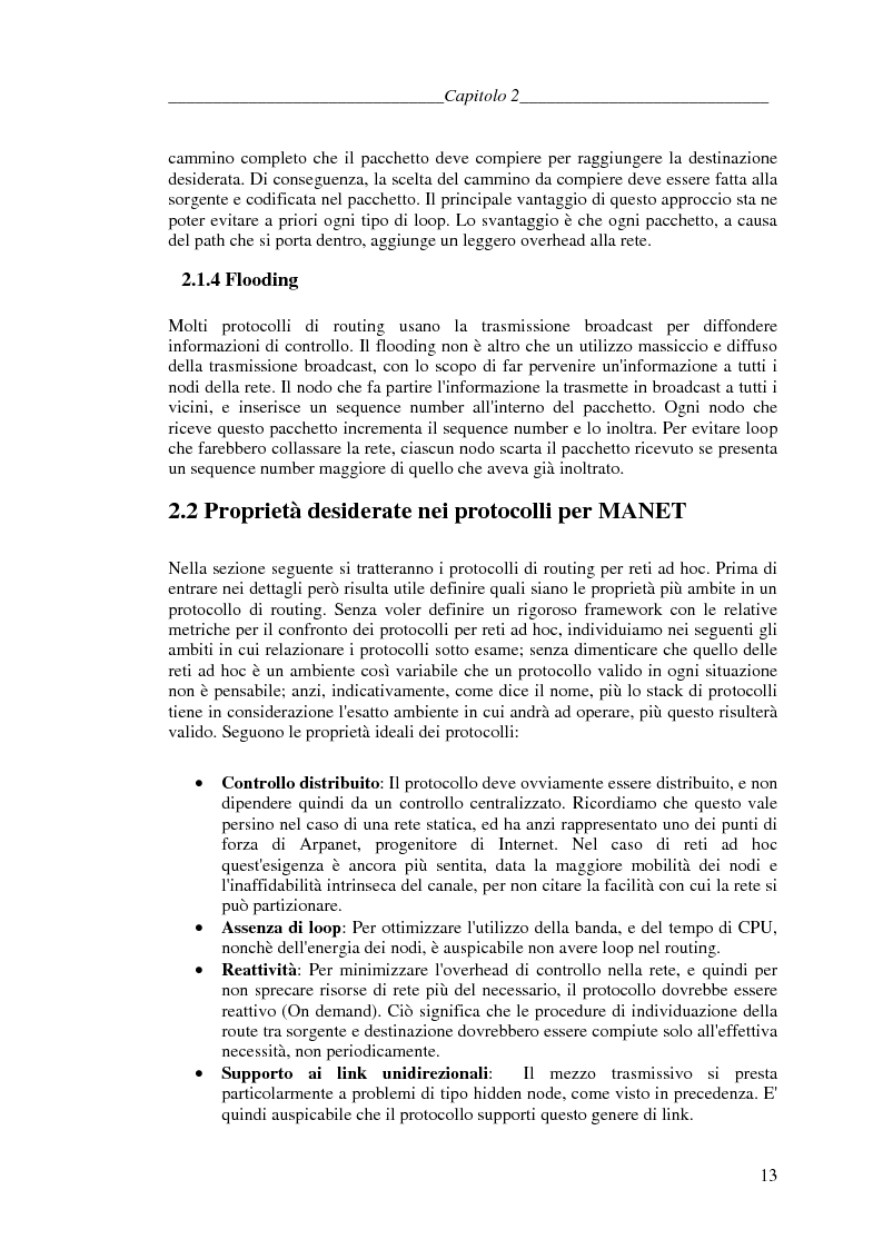 Anteprima della tesi: Protocolli di Routing per reti Ad Hoc e pervasive computing: un'applicazione all'Health Care, Pagina 12