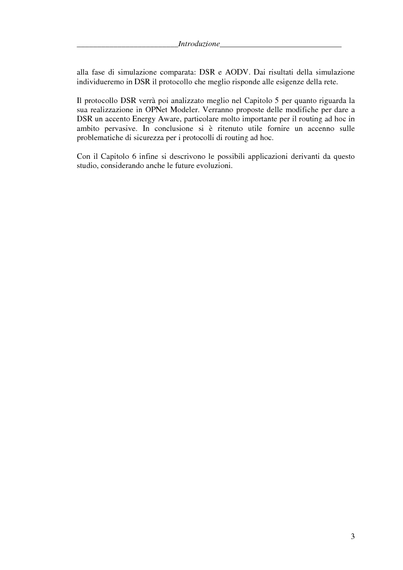 Anteprima della tesi: Protocolli di Routing per reti Ad Hoc e pervasive computing: un'applicazione all'Health Care, Pagina 3