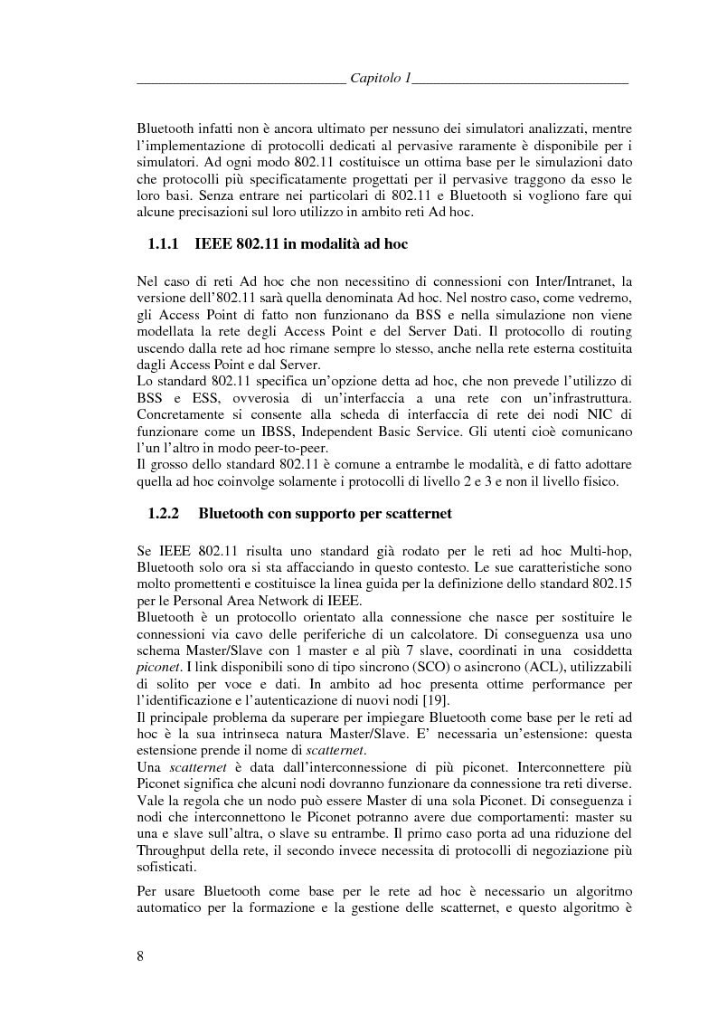 Anteprima della tesi: Protocolli di Routing per reti Ad Hoc e pervasive computing: un'applicazione all'Health Care, Pagina 7