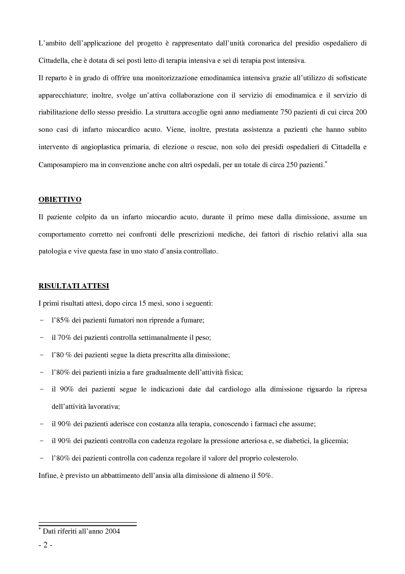 Anteprima della tesi: Il paziente colpito da infarto miocardico acuto trattato o no con angioplastica coronarica: riduzione dei fattori di rischio durante il primo mese dopo la dimissione ospedaliera., Pagina 2